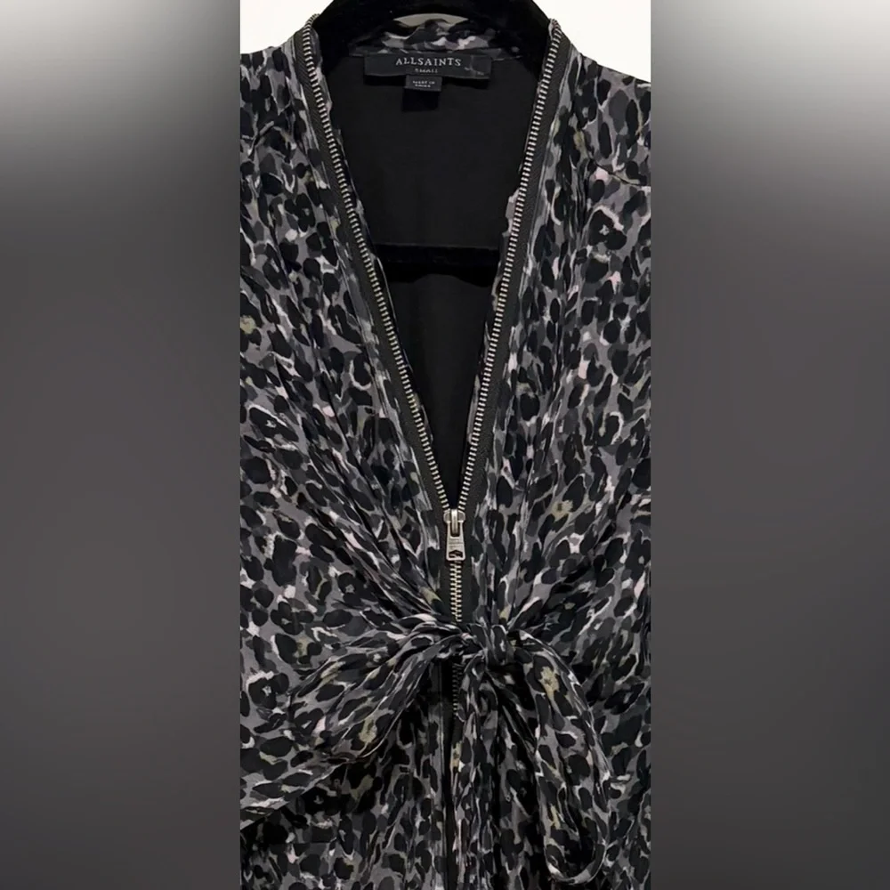 ALL SAINTS Zipper Jayda
Dress Leopard Animal Print | Women’s Size Small - Picture 2 of 4